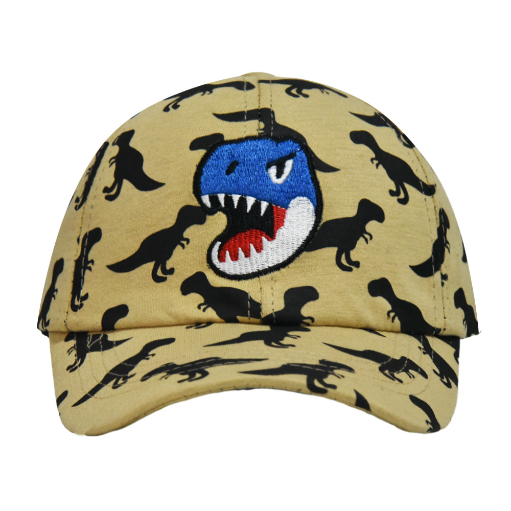 Boy'S Hip-Hop Rock Dinosaur Embroidery Curved Eaves Baseball Cap display picture 4
