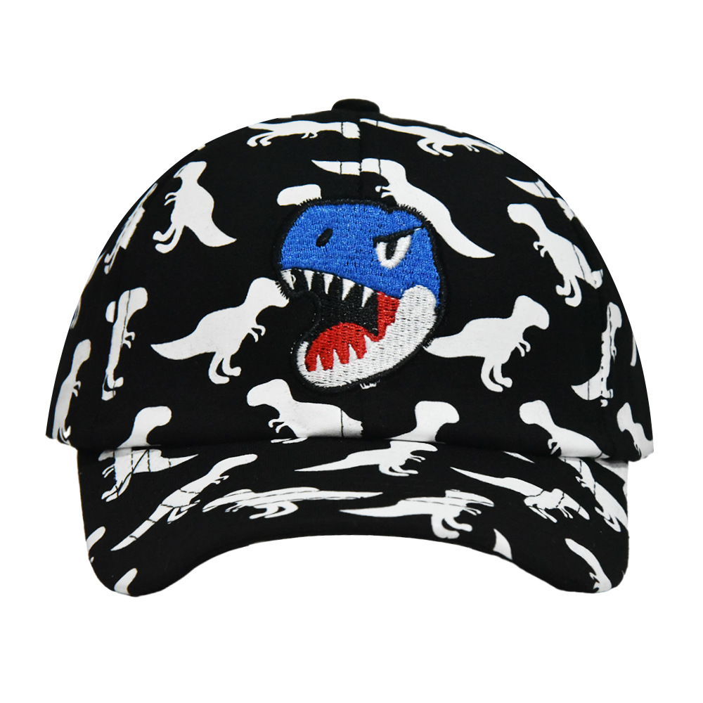 Boy'S Hip-Hop Rock Dinosaur Embroidery Curved Eaves Baseball Cap display picture 7