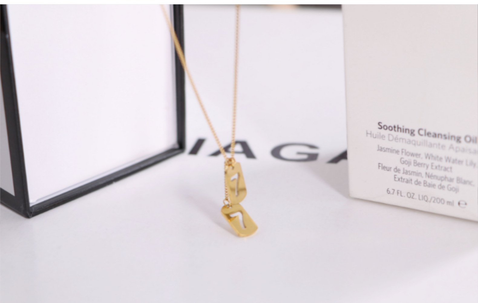 Titan Stahl Vergoldet Einfacher Stil Überzug Anzahl Halskette Mit Anhänger display picture 1