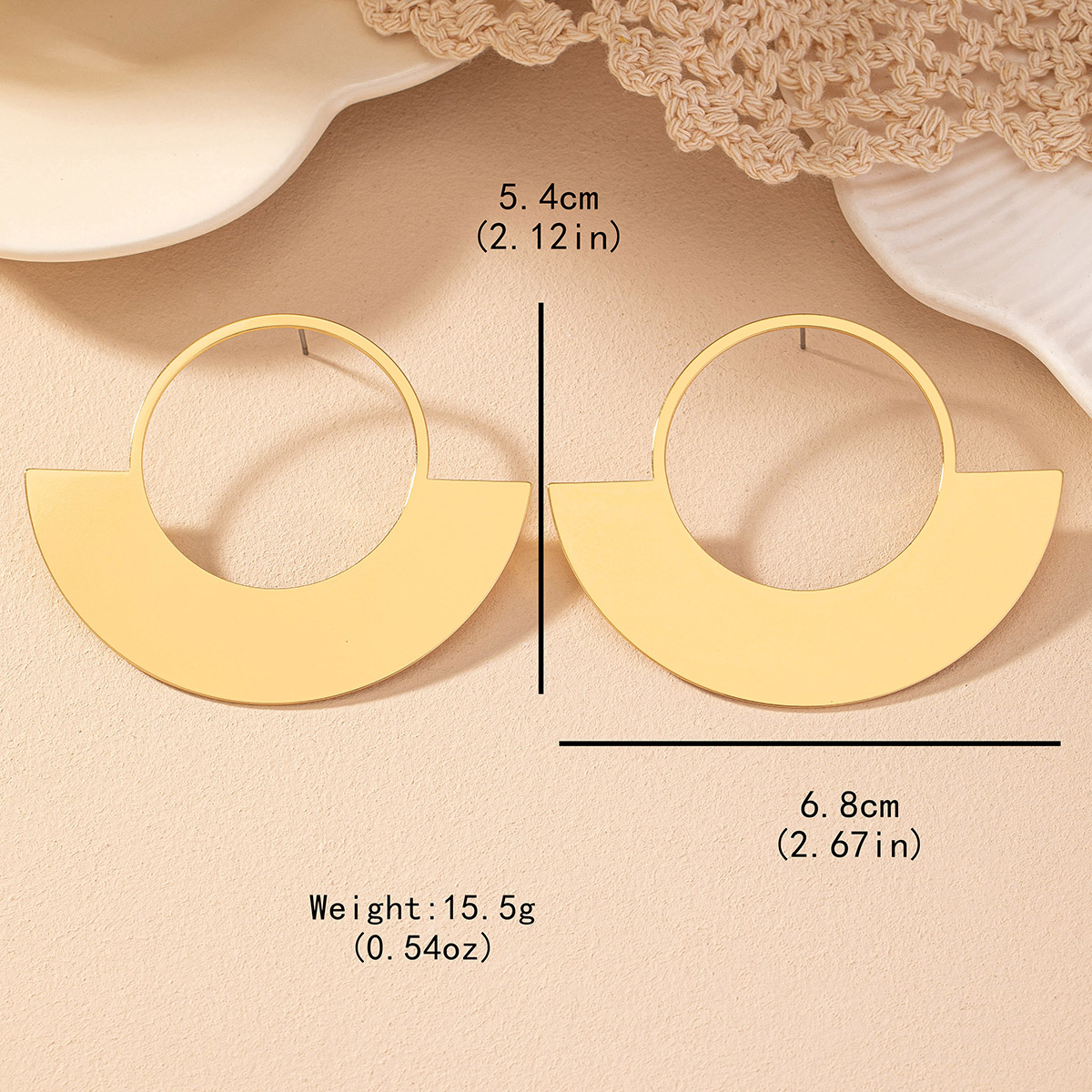 1 Pair Simple Style Solid Color Iron Drop Earrings display picture 2