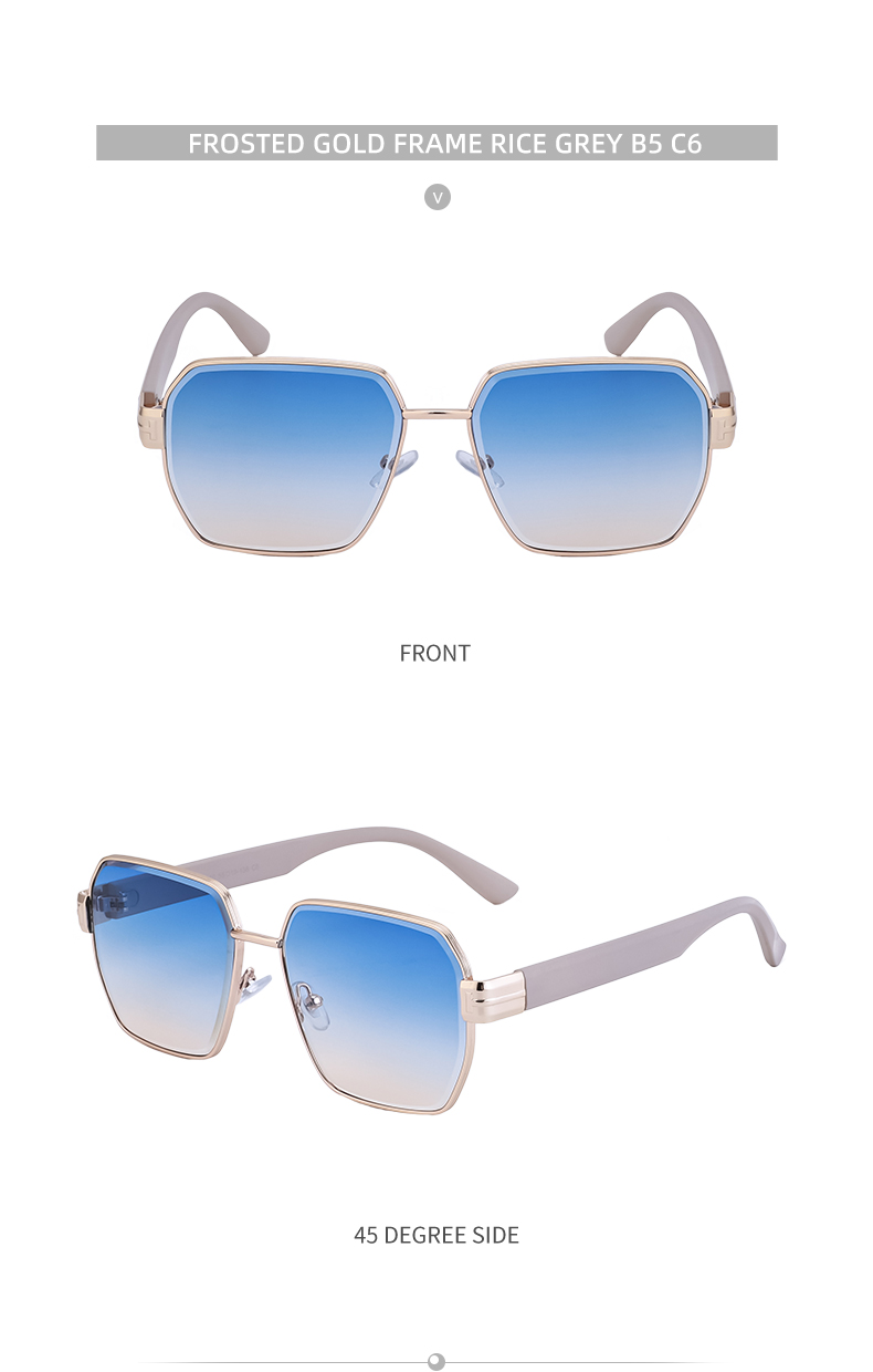 IG Style Hawaiian Modern Style Geometric Pc Square Full Frame Women's Sunglasses display picture 6