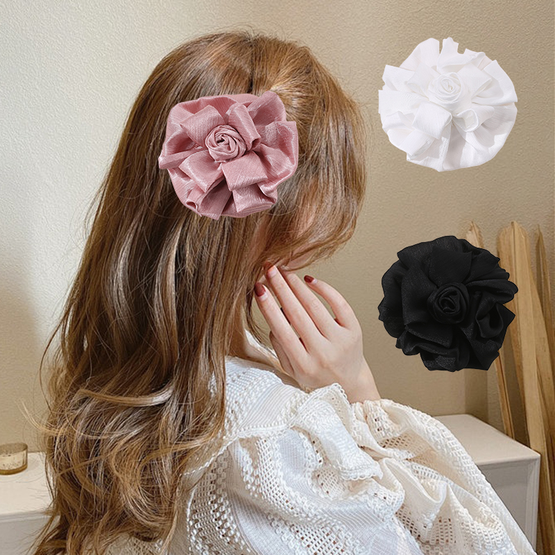 Women's Elegant Flower Alloy Cloth Hair Clip display picture 11