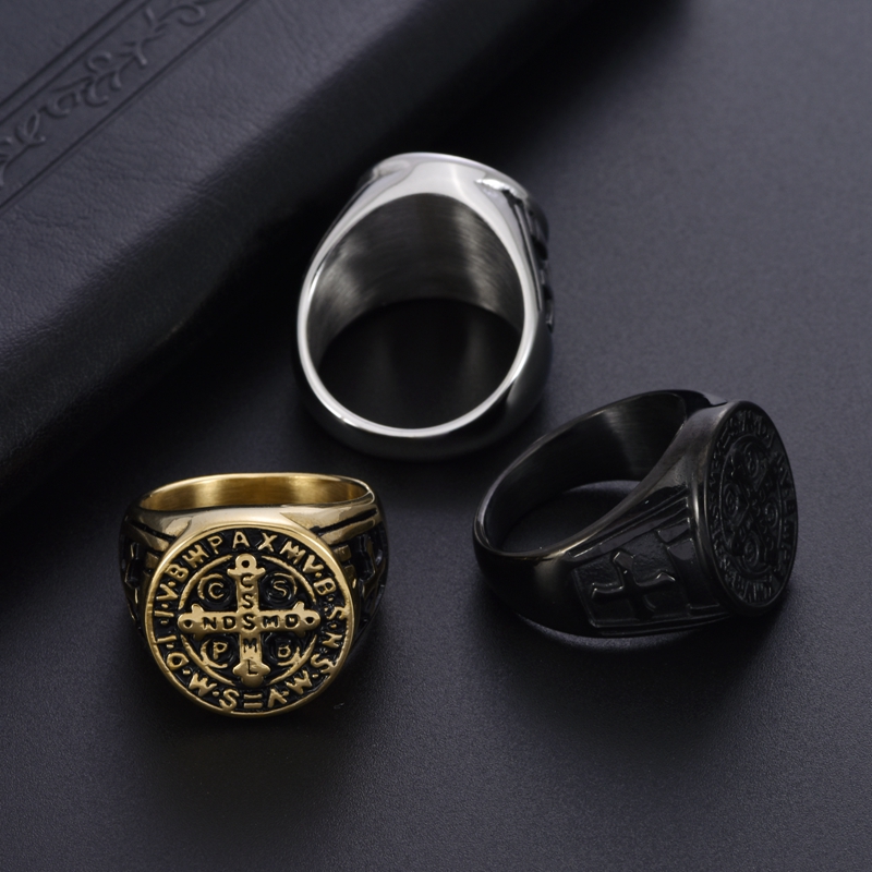 Hip-Hop Retro Solid Color Steel Men's Rings display picture 6