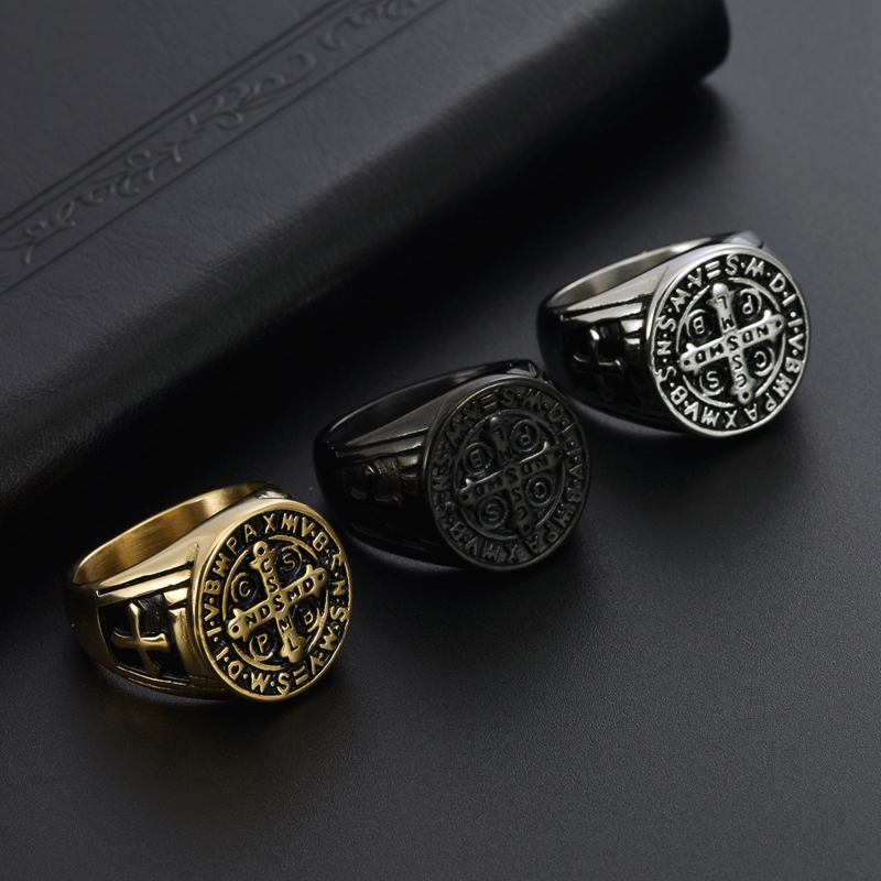 Hip-Hop Retro Solid Color Steel Men's Rings display picture 7