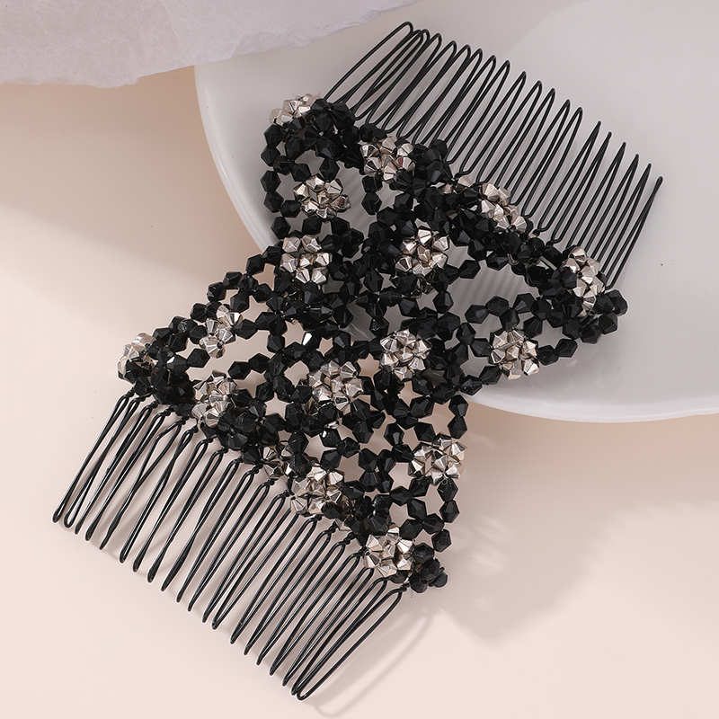Women's Classic Style Color Block Artificial Pearl Plastic Criss Cross Hair Combs display picture 8