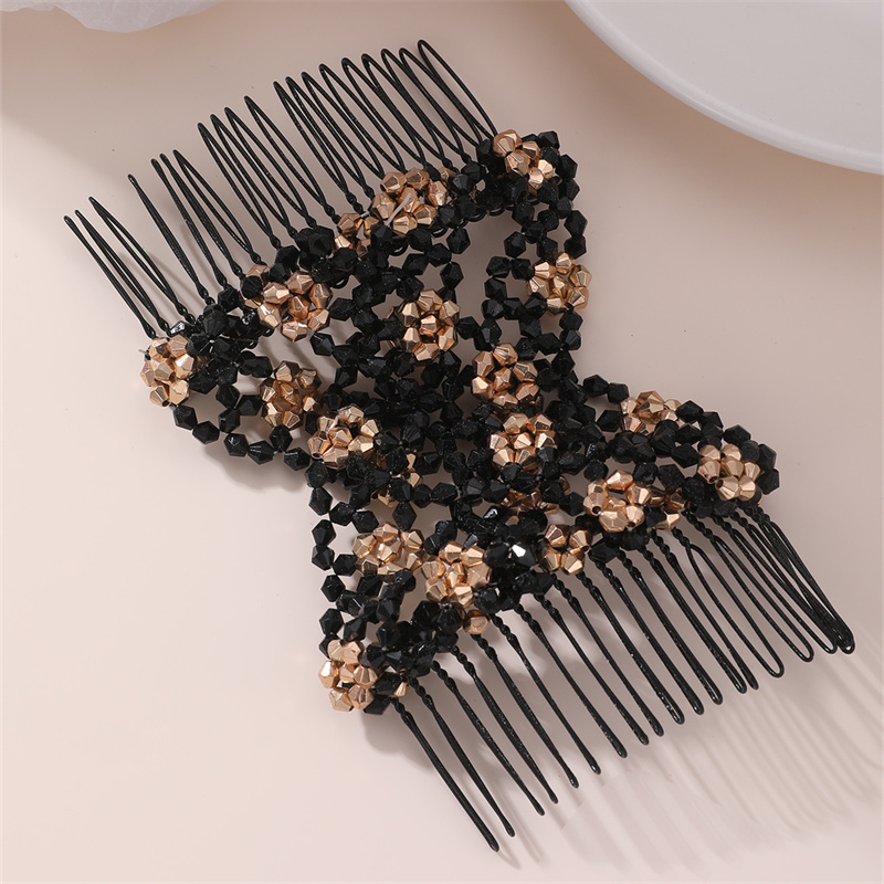 Women's Classic Style Color Block Artificial Pearl Plastic Criss Cross Hair Combs display picture 16