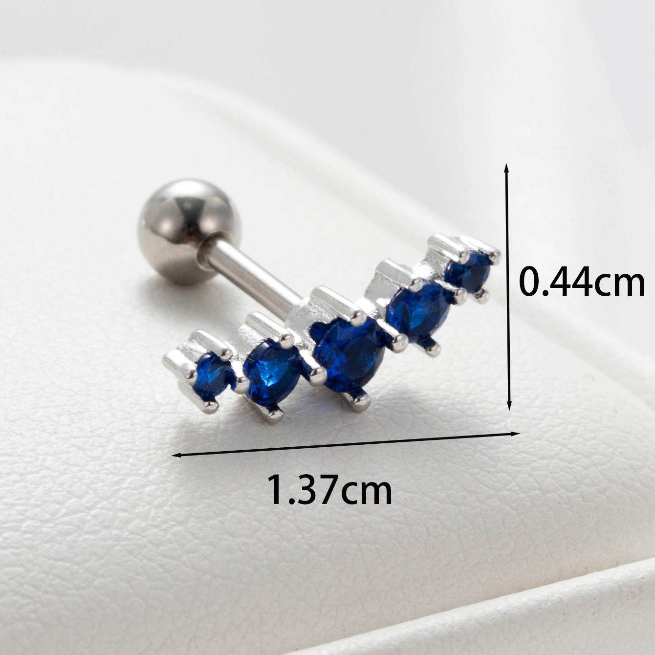 1 Piece Casual Simple Style Rhombus Fish Tail Inlay Copper Zircon Ear Studs display picture 2
