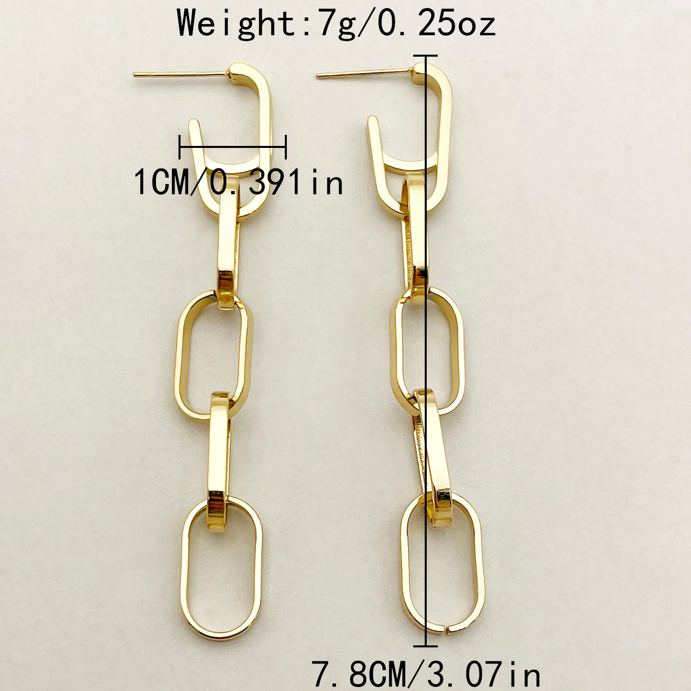 1 Pair Vacation Classic Style Hexagon Quadrilateral Round Plating 304 Stainless Steel 14K Gold Plated Drop Earrings display picture 7