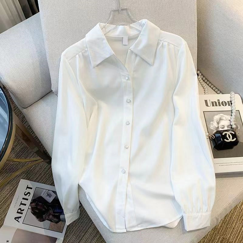 Women's Blouse Long Sleeve Blouses Simple Style Solid Color display picture 2