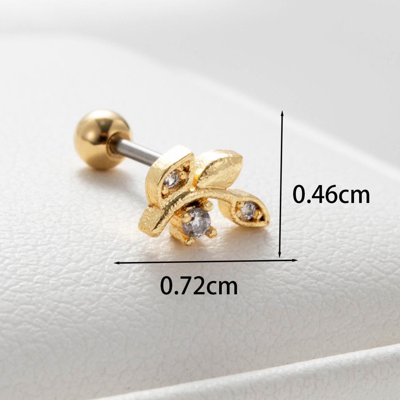 1 Piece Casual Simple Style Shell Inlay Copper Zircon Ear Studs display picture 2