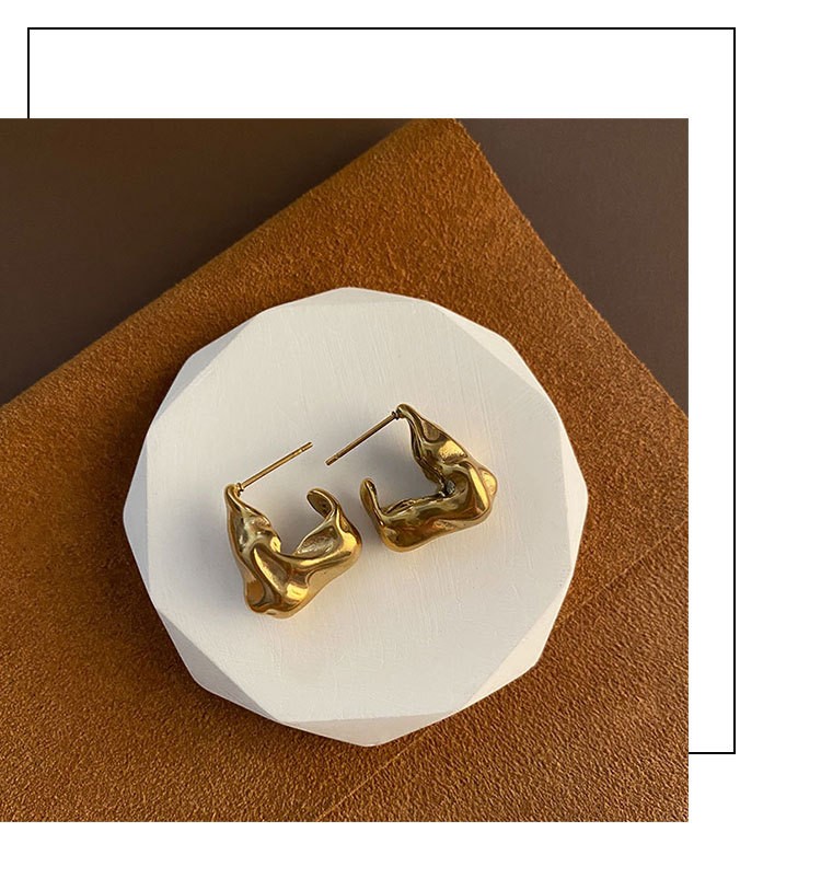 1 Pair Simple Style Classic Style Solid Color Plating Titanium Steel 18K Gold Plated Ear Studs display picture 4