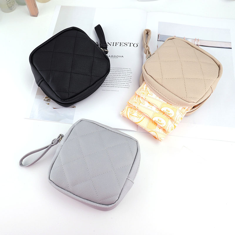 Basic Solid Color Pu Leather Makeup Bags display picture 7