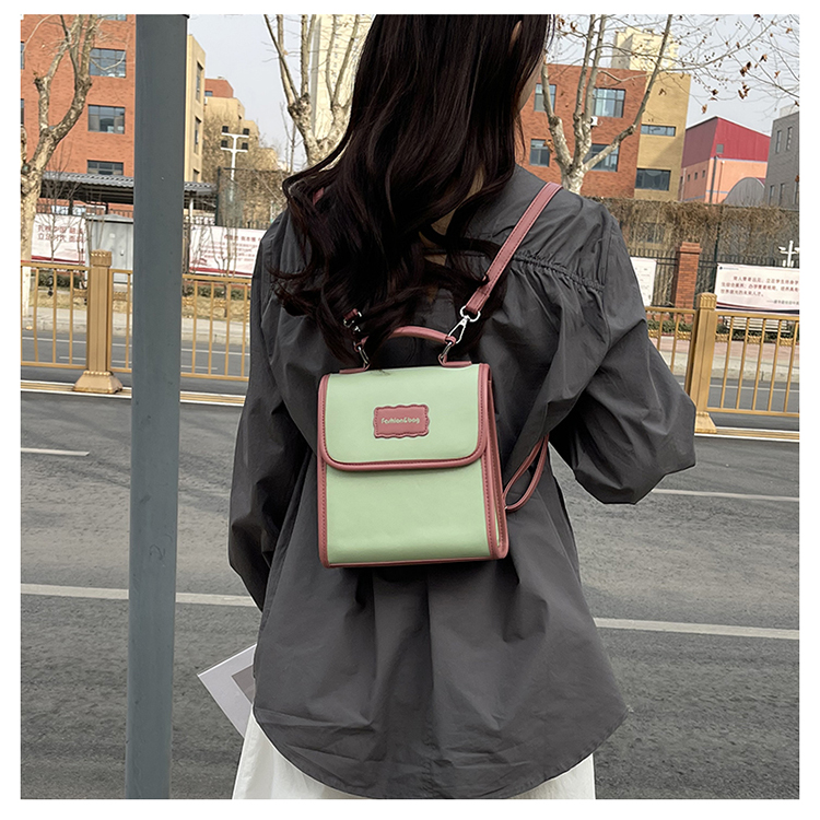 Waterproof 11 Inch Color Block Holiday Shopping Women's Backpack display picture 16