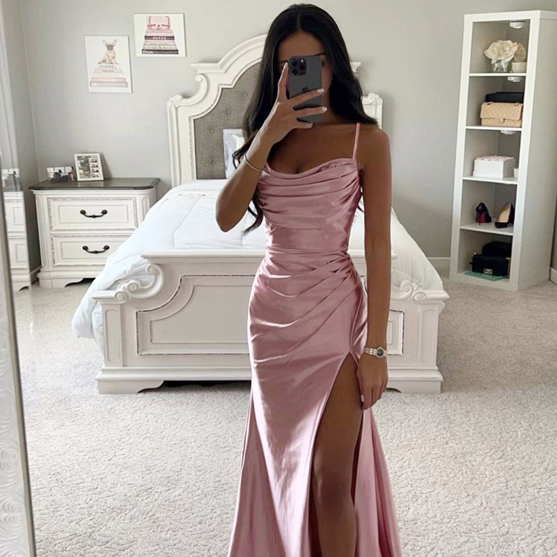 Women's Strap Dress Sexy V Neck Sleeveless Solid Color Maxi Long Dress Daily Date display picture 20