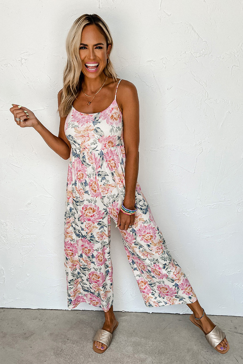 Women's Holiday Daily Vacation Ditsy Floral Ankle-Length Printing Jumpsuits display picture 17
