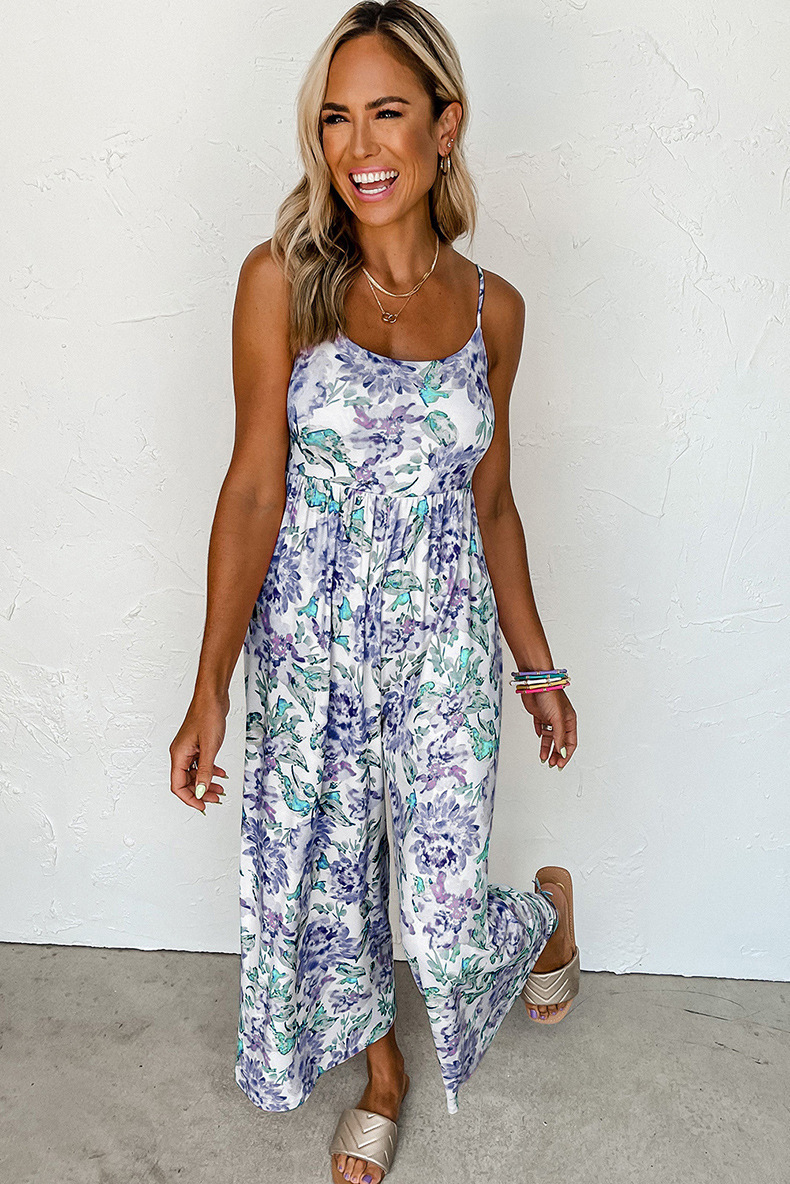 Women's Holiday Daily Vacation Ditsy Floral Ankle-Length Printing Jumpsuits display picture 22