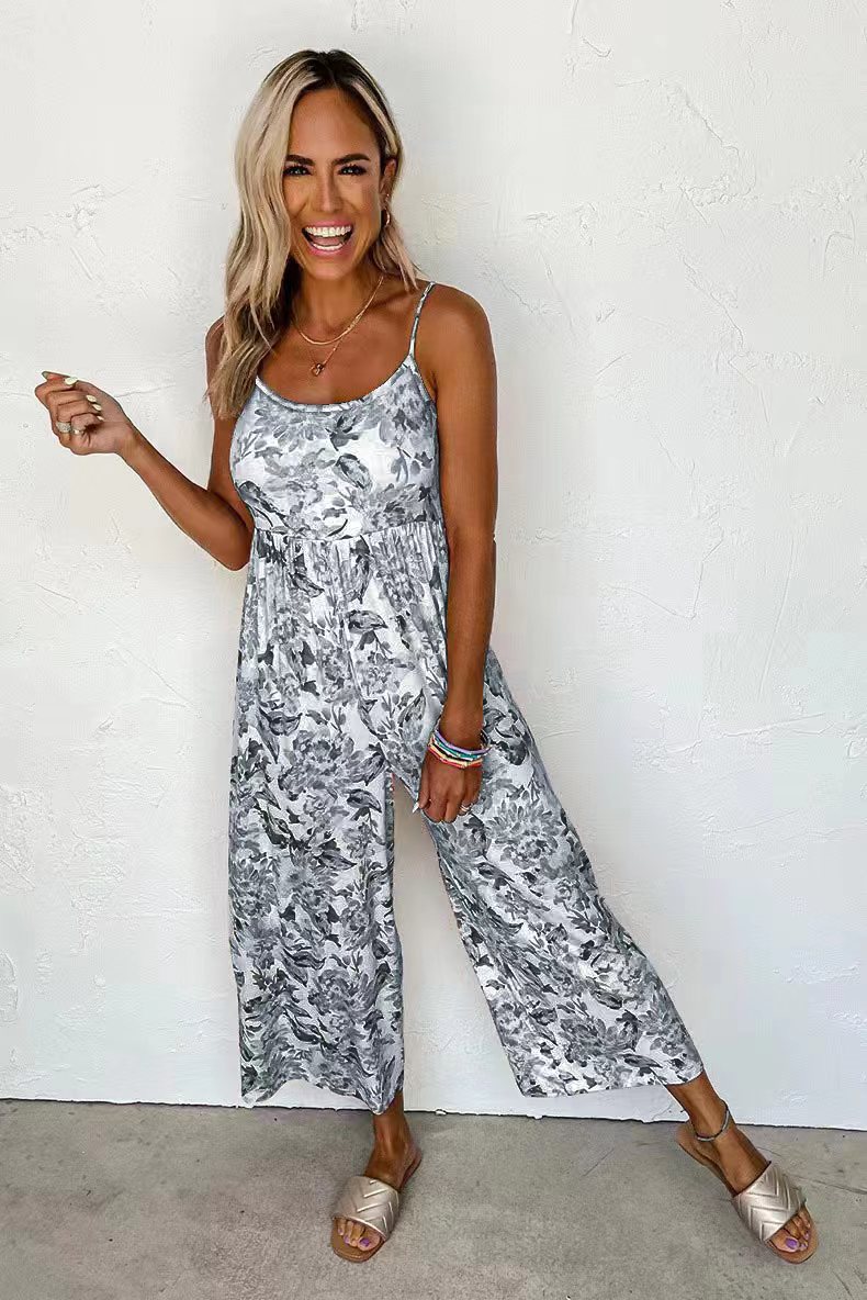 Women's Holiday Daily Vacation Ditsy Floral Ankle-Length Printing Jumpsuits display picture 28