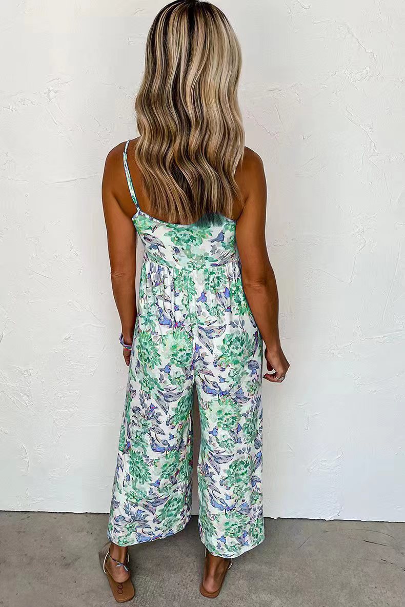 Women's Holiday Daily Vacation Ditsy Floral Ankle-Length Printing Jumpsuits display picture 30