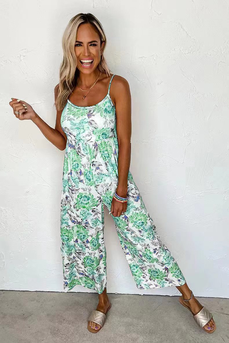 Women's Holiday Daily Vacation Ditsy Floral Ankle-Length Printing Jumpsuits display picture 31