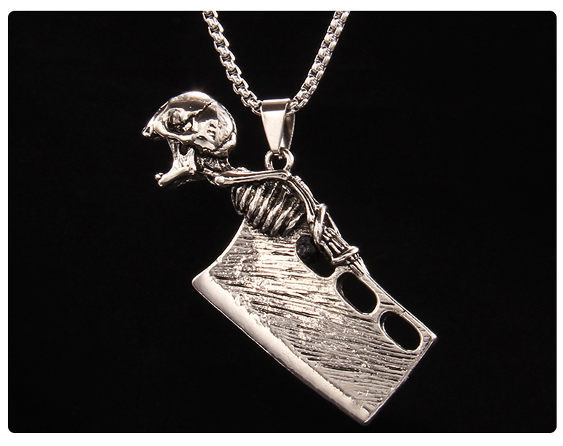 Punk Skull 201 Stainless Steel Zinc Alloy Unisex Pendant Necklace display picture 1