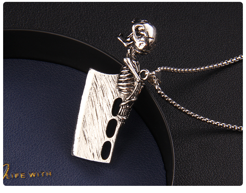 Punk Skull 201 Stainless Steel Zinc Alloy Unisex Pendant Necklace display picture 4