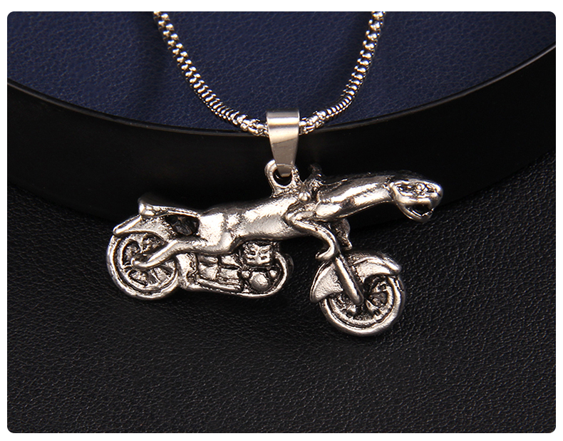 Hip-Hop Motorcycle 201 Stainless Steel Zinc Alloy Unisex Pendant Necklace display picture 4