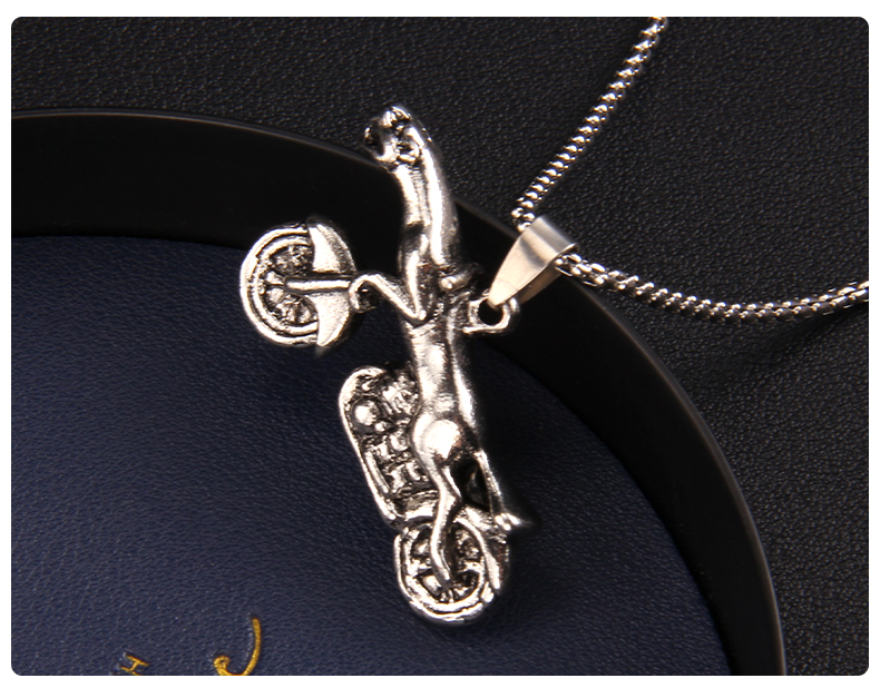Hip-Hop Motorcycle 201 Stainless Steel Zinc Alloy Unisex Pendant Necklace display picture 5