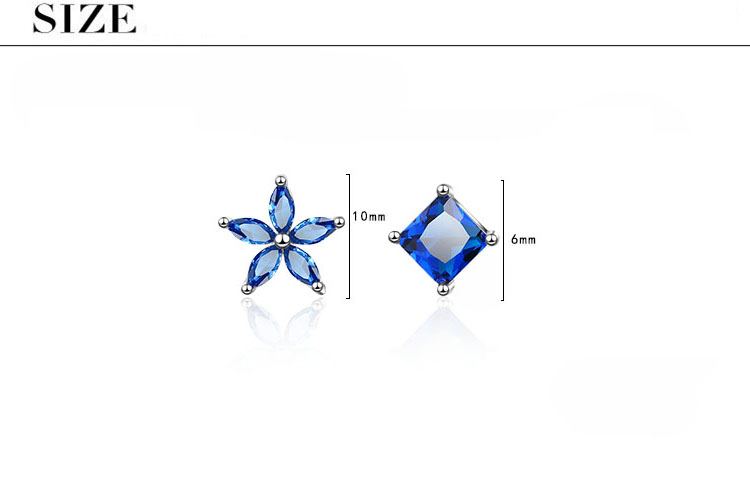 1 Paire Style Simple Fleur Asymétrique Incruster Le Cuivre Zircon Boucles D'Oreilles display picture 1