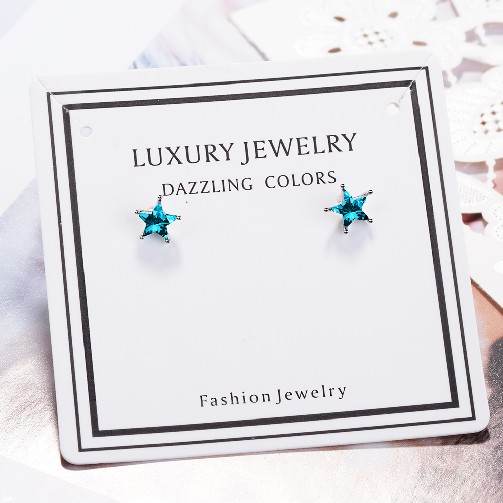 1 Paire Décontractée Luxueux Star Incruster Le Cuivre Cristal Boucles D'Oreilles display picture 4