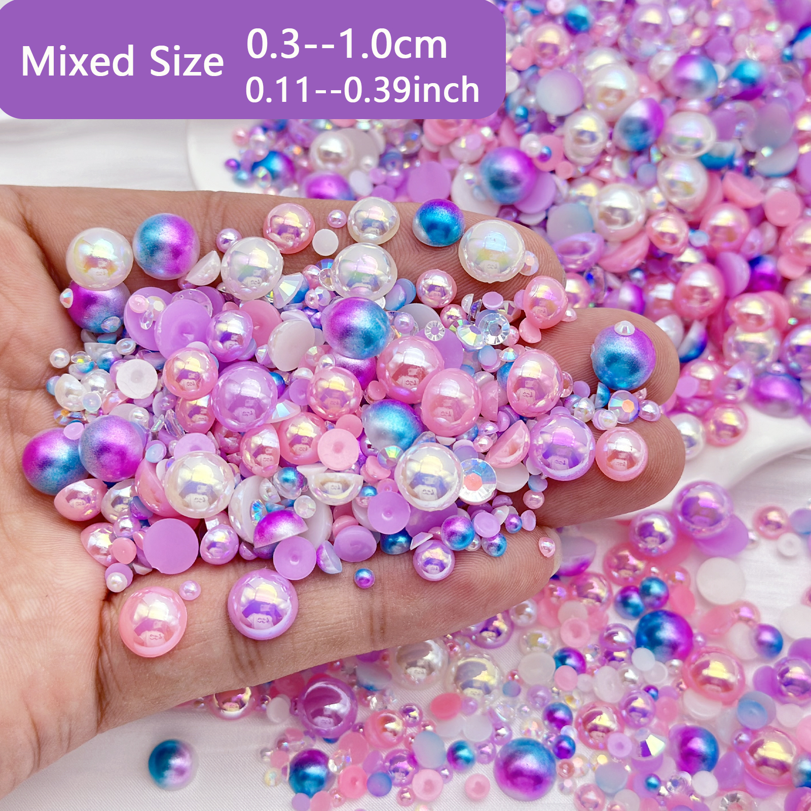 1 Set Resin Colorful Beads display picture 1