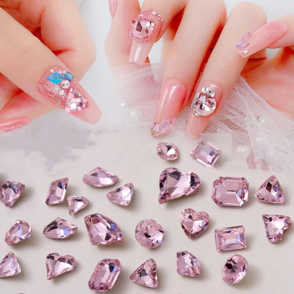 Simple Style Classic Style Color Block Rhinestone Nail Decoration Accessories 1 Set display picture 4