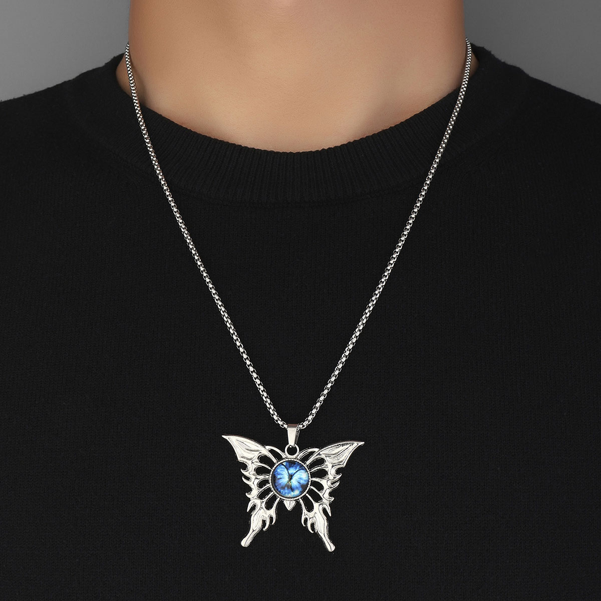 Hip Hop Papillon Cheval Squelette De Crâne Alliage De Zinc Incruster Placage Zircon Hommes Pendentif display picture 29