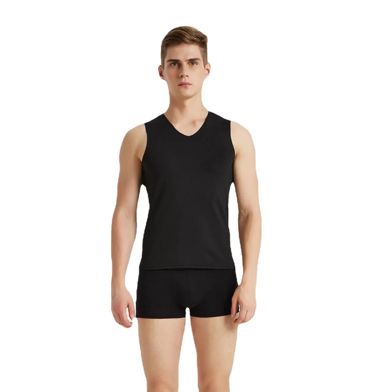 Men's Solid Color Racerback Tank Tops Men's Clothing display picture 8