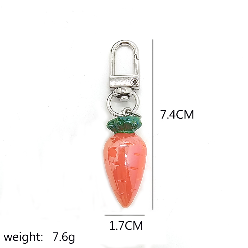 Cute Simple Style Fruit Shrimp Resin Bag Pendant Keychain display picture 3