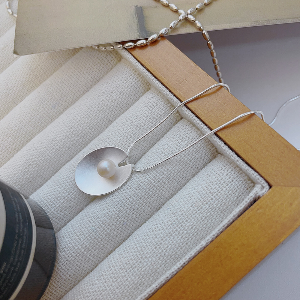 Sterling Silber Elegant Kette Geometrisch Halskette Mit Anhänger display picture 7