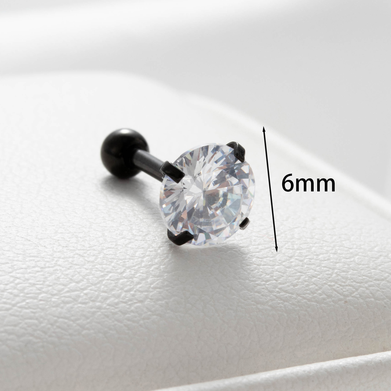 1 Piece Casual Simple Style Round Plating Inlay 316 Stainless Steel  Zircon Ear Studs display picture 3
