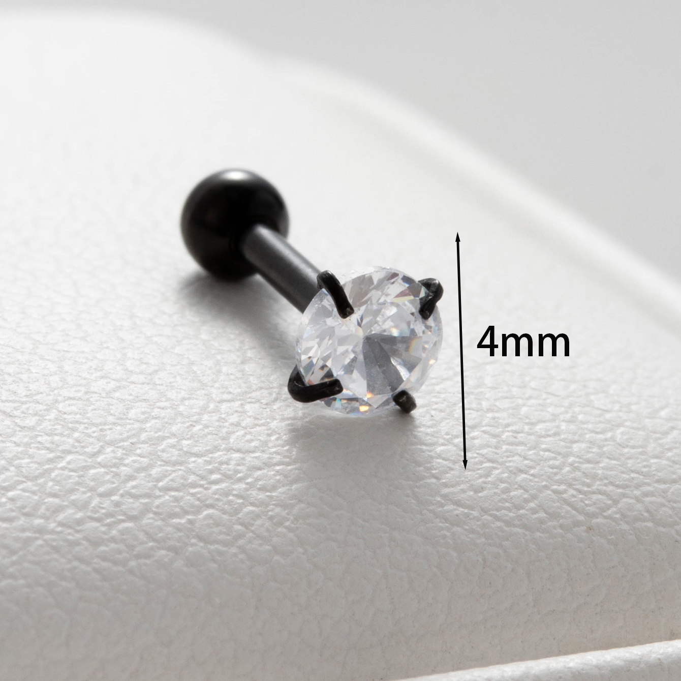 1 Piece Casual Simple Style Round Plating Inlay 316 Stainless Steel  Zircon Ear Studs display picture 1