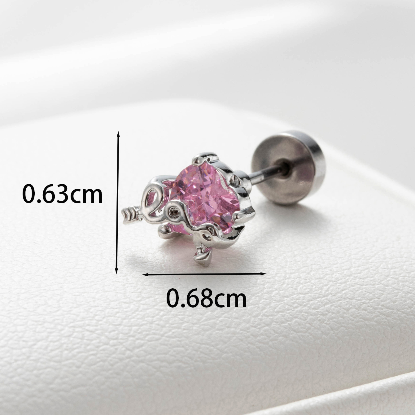 1 Piece Casual French Style Love Heart Shape Flower Inlay Copper Zircon Ear Studs display picture 1