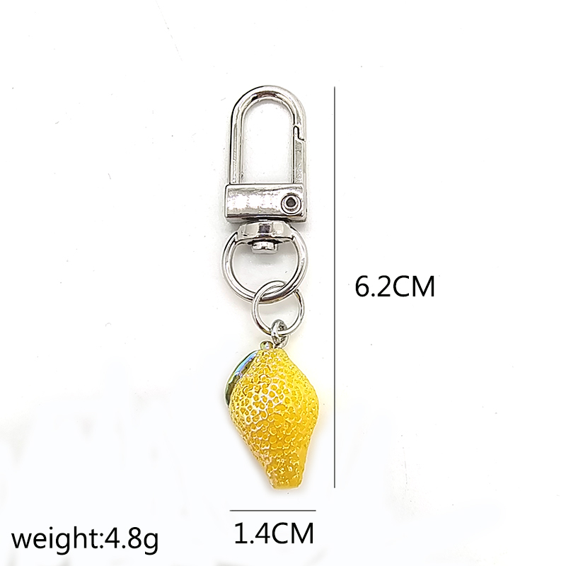 Cute Simple Style Fruit Shrimp Resin Bag Pendant Keychain display picture 7