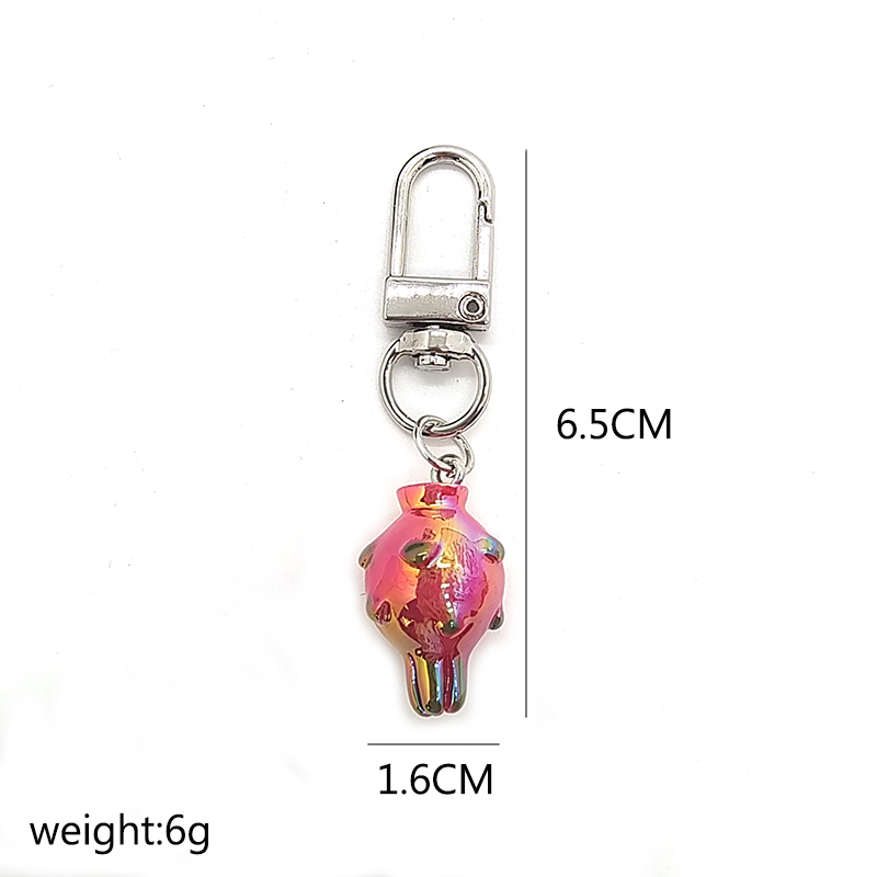 Cute Simple Style Fruit Shrimp Resin Bag Pendant Keychain display picture 10