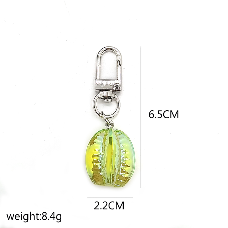 Cute Simple Style Fruit Shrimp Resin Bag Pendant Keychain display picture 12