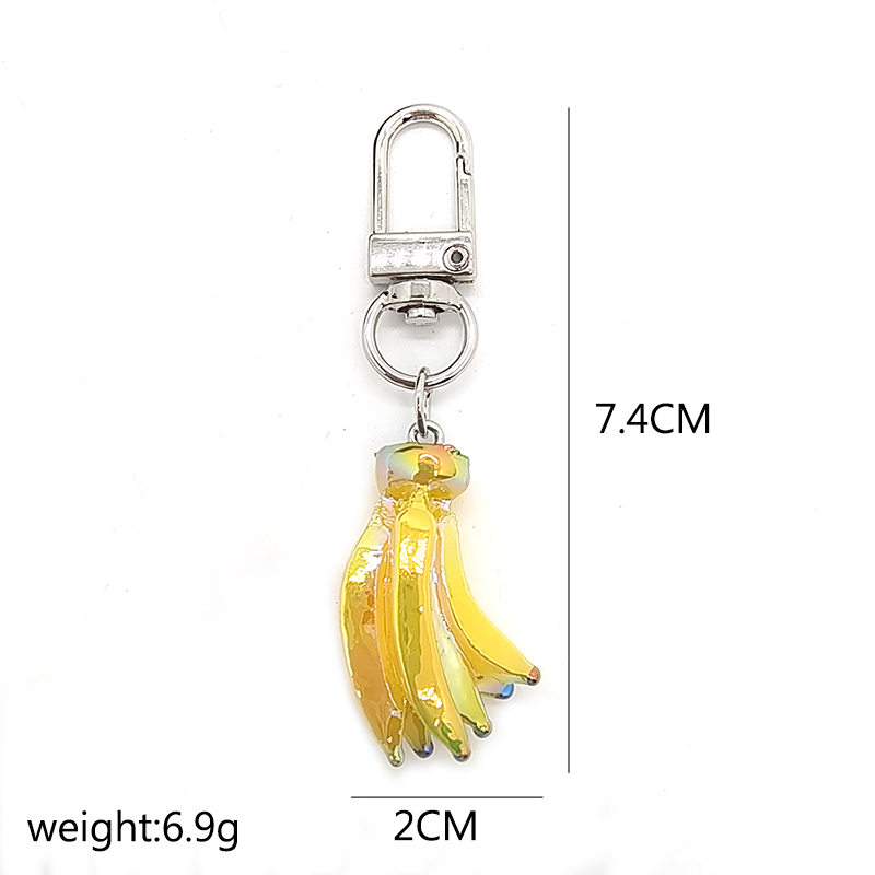 Cute Simple Style Fruit Shrimp Resin Bag Pendant Keychain display picture 11