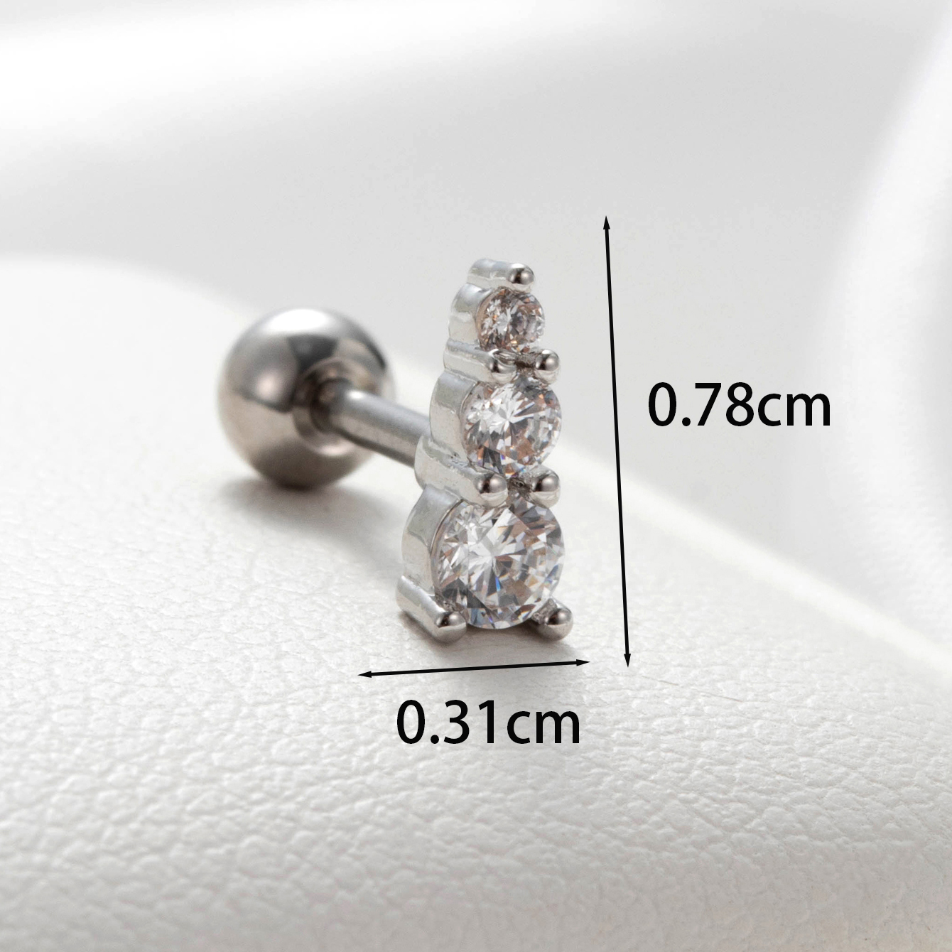 1 Piece Casual French Style Heart Shape Butterfly Hollow Out Inlay Copper Zircon Ear Studs display picture 2