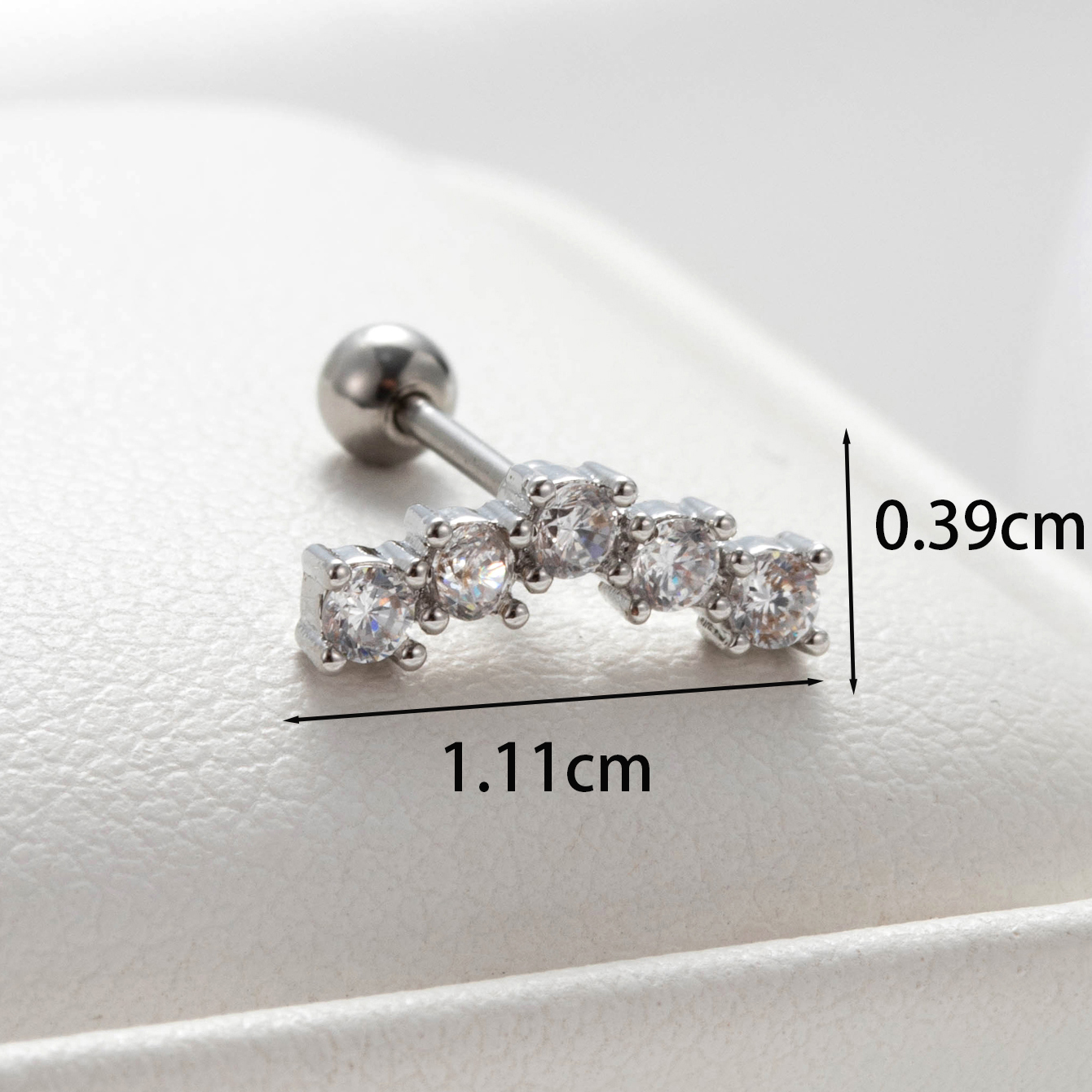1 Piece Casual French Style Heart Shape Butterfly Hollow Out Inlay Copper Zircon Ear Studs display picture 4