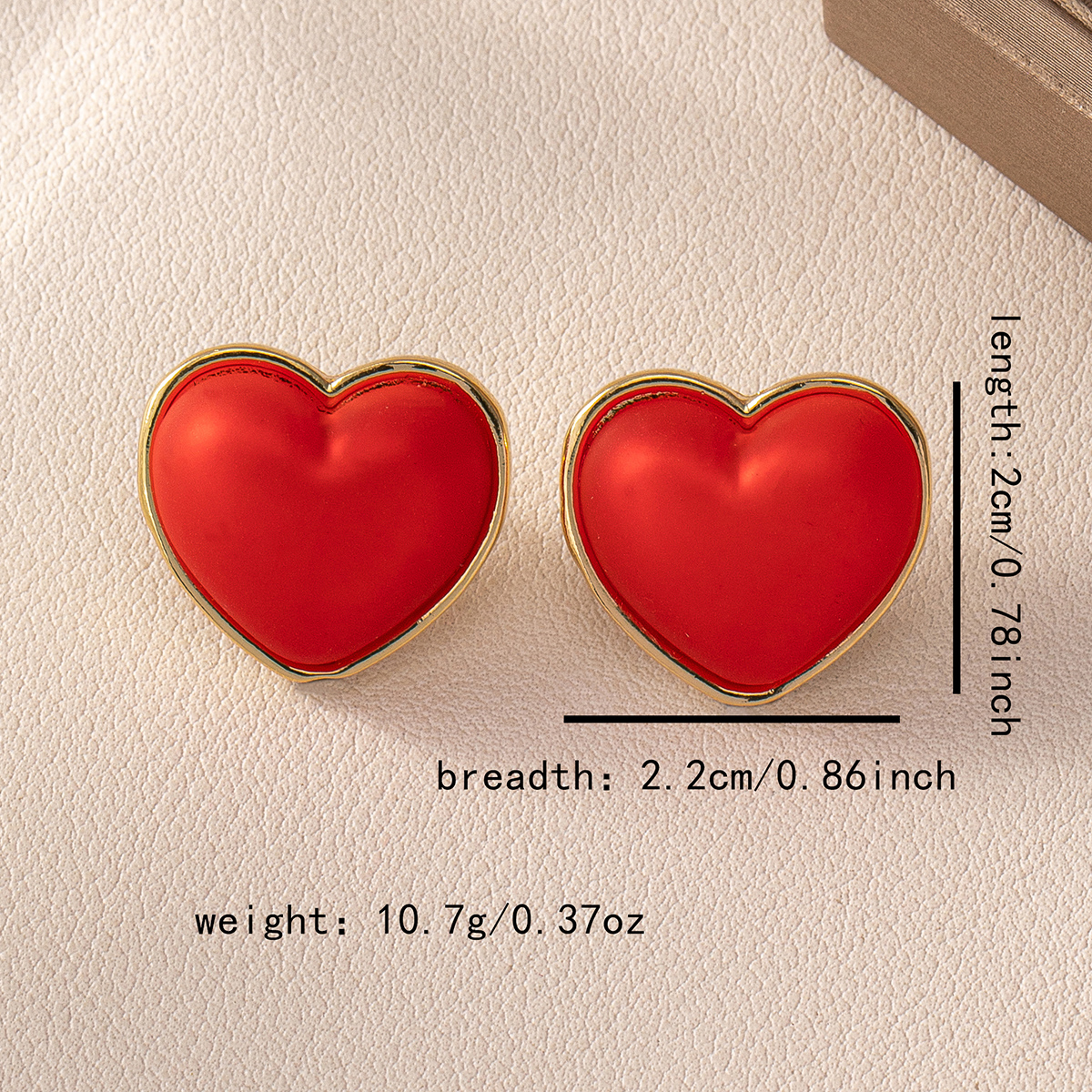 1 Pair Classic Style Heart Shape Plastic Zinc Alloy Ear Studs display picture 2