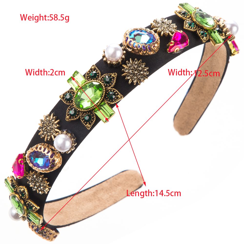 Women's Casual Modern Style Classic Style Color Block Alloy Inlay Rhinestones Hair Band display picture 1