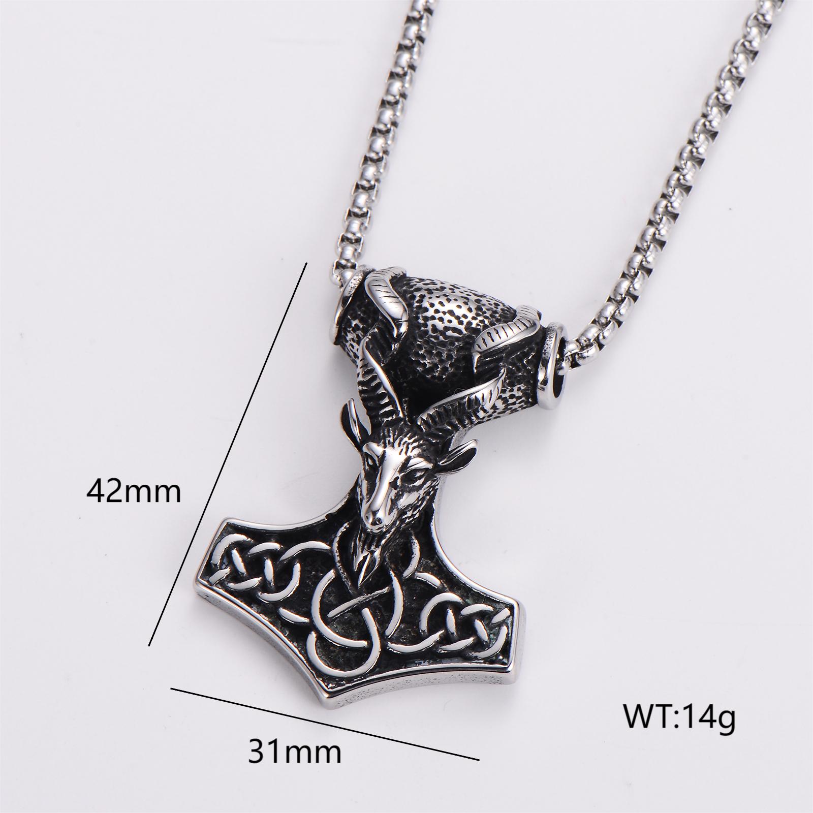 Punk Robot Wings Lizard 304 Stainless Steel Polishing Men's Pendant Necklace display picture 3