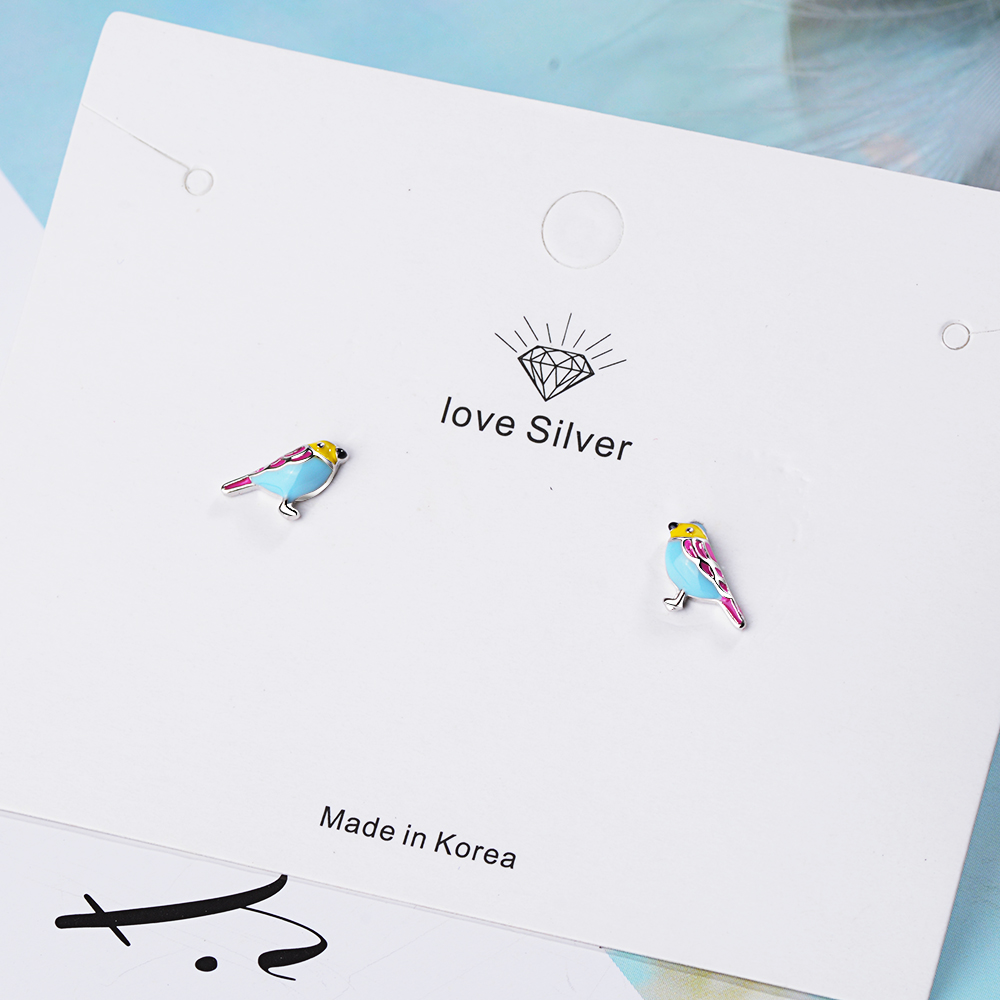 1 Piece Simple Style Classic Style Bird Stoving Varnish Copper Ear Studs display picture 2