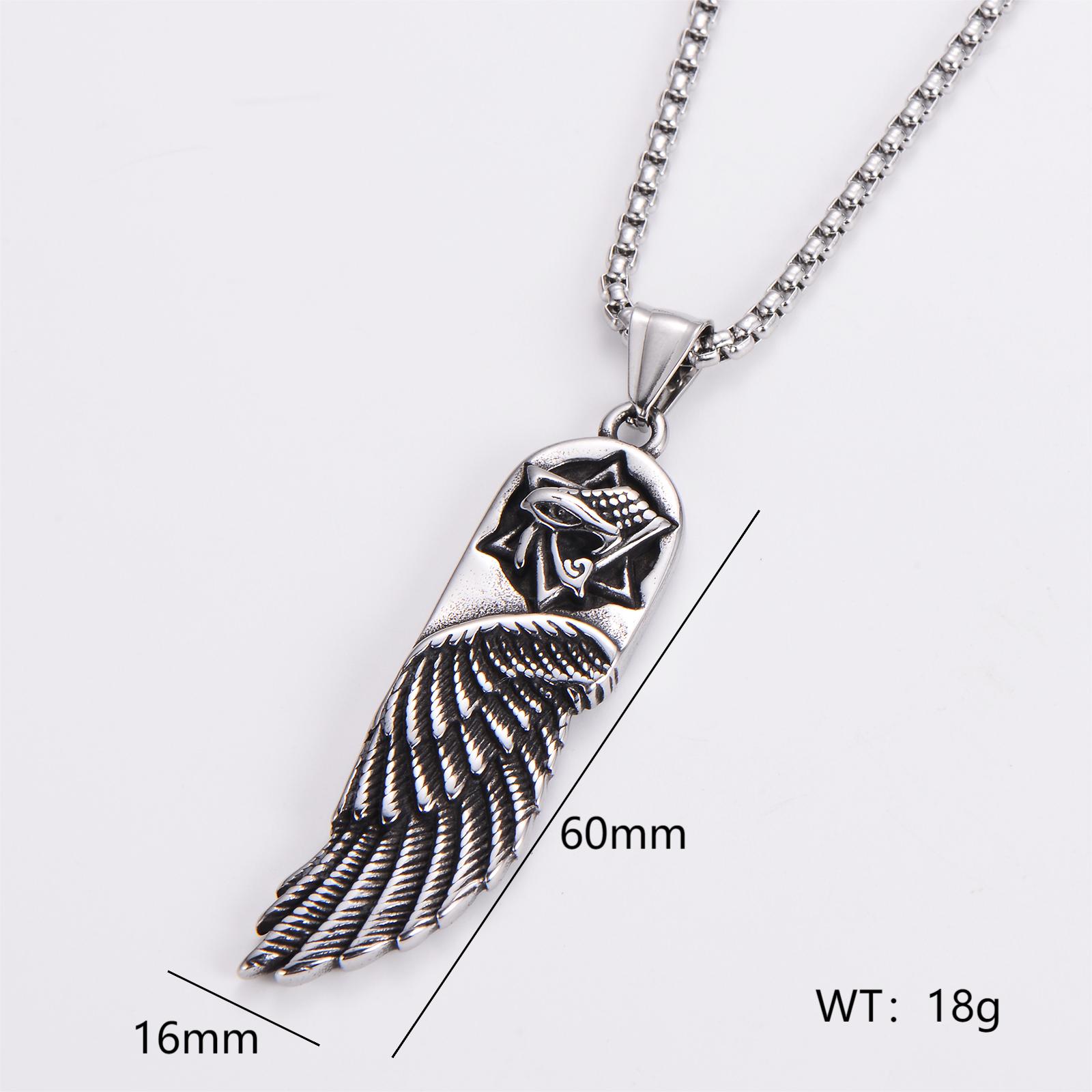 Punk Robot Wings Lizard 304 Stainless Steel Polishing Men's Pendant Necklace display picture 11