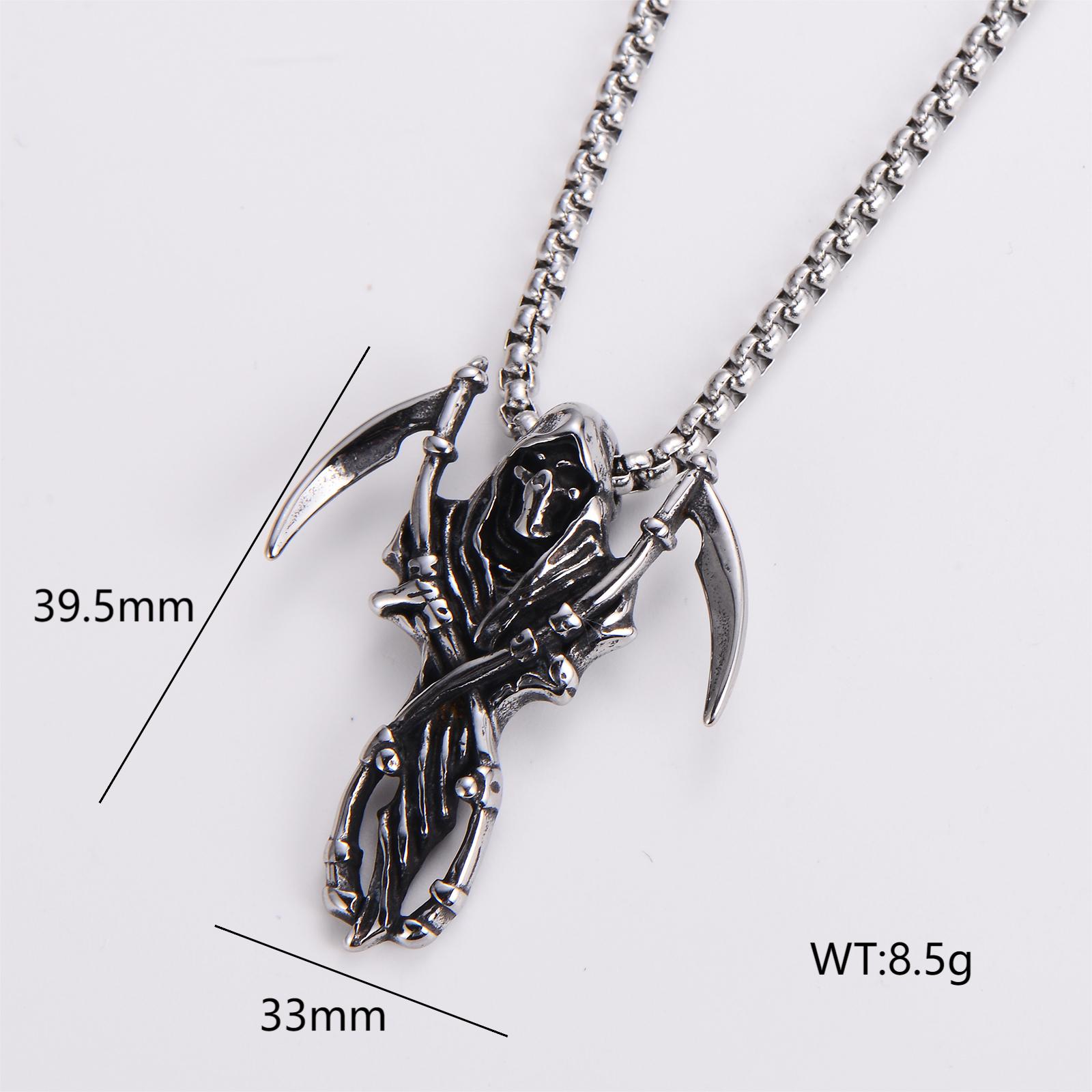 Punk Robot Wings Lizard 304 Stainless Steel Polishing Men's Pendant Necklace display picture 10